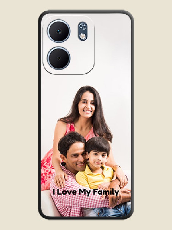 Custom Full Single Pic Upload With Text On Space Black Custom Soft Matte Mobile Back Cover - Oppo A5X 4G