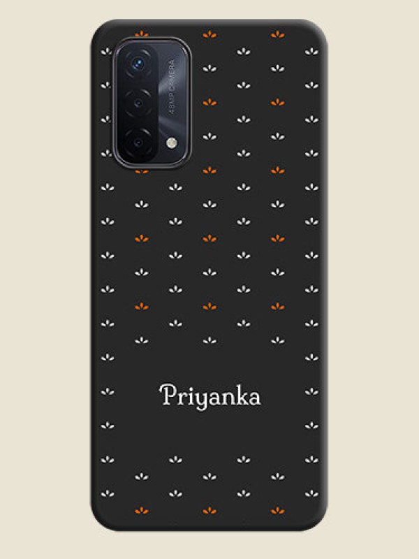 Custom Simple Pattern With Custom Text On Space Black Personalized Soft Matte Phone Covers -Oppo A74 5G