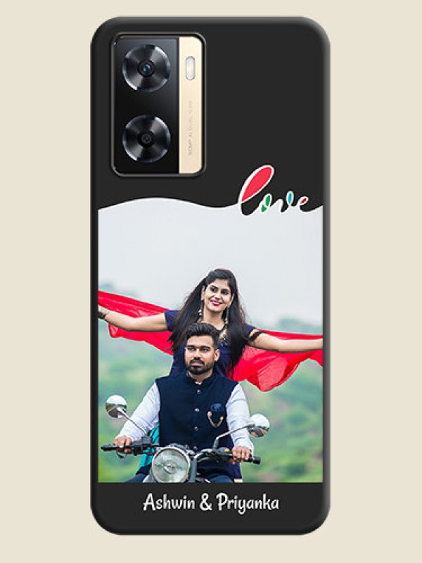 Custom Fall in Love Pattern with Picture on Photo on Space Black Soft Matte Mobile Case - Oppo A77 4G