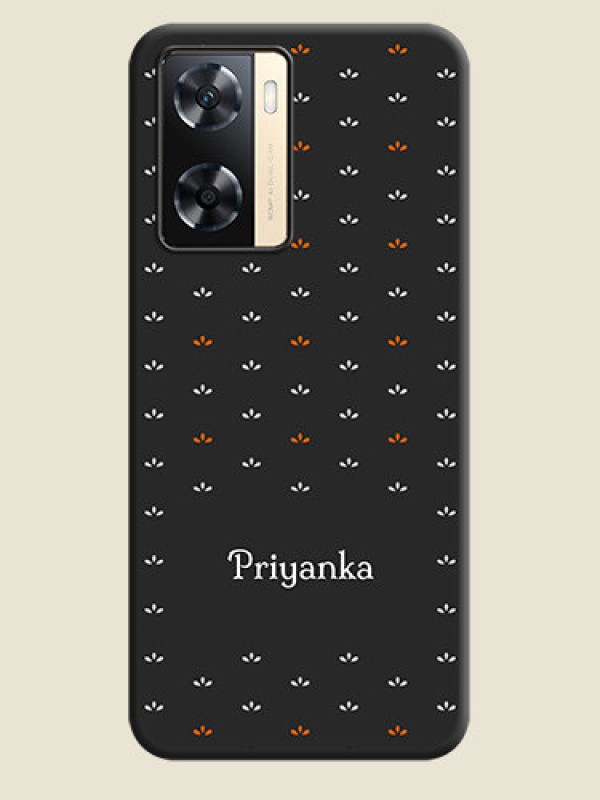 Custom Simple Pattern With Custom Text On Space Black Personalized Soft Matte Phone Covers -Oppo A77 4G