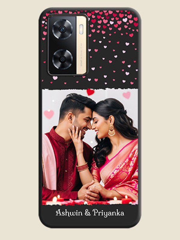 Custom Fall in Love with Your Partner  on Photo on Space Black Soft Matte Phone Cover - Oppo A77s
