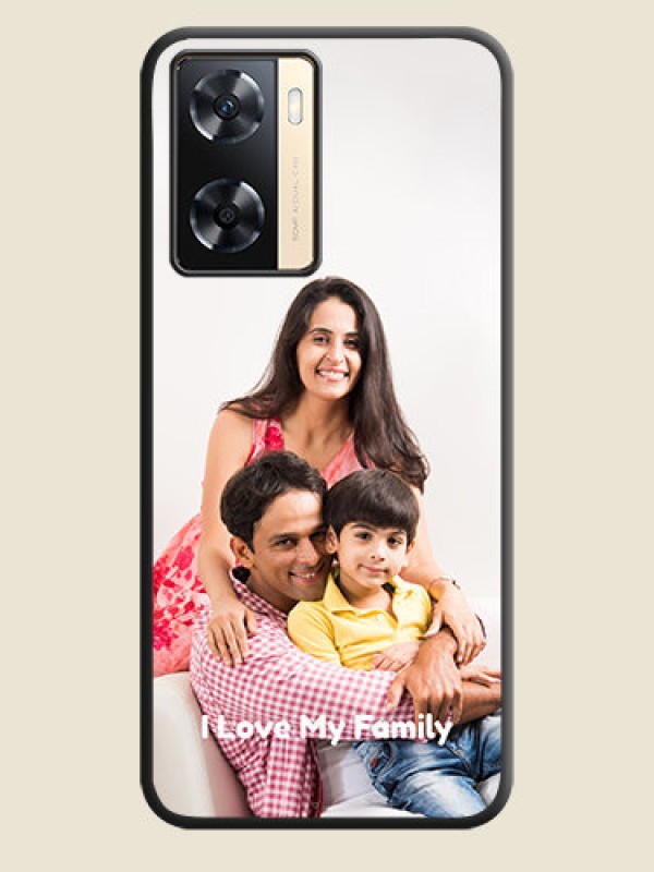 Custom Full Single Pic Upload With Text On Space Black Personalized Soft Matte Phone Covers -Oppo A77S