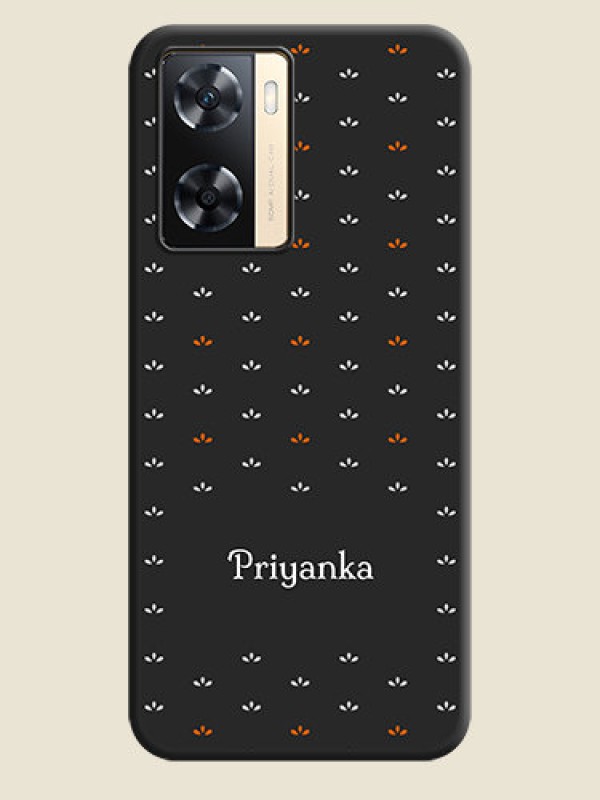 Custom Simple Pattern With Custom Text On Space Black Personalized Soft Matte Phone Covers -Oppo A77S