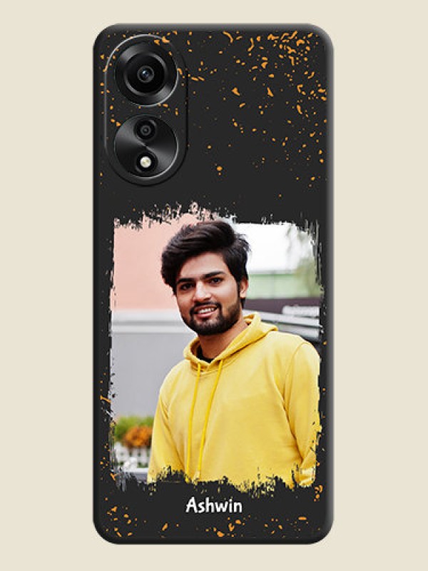 Custom Spray Free Design - Photo on Space Black Soft Matte Phone Cover - Oppo A78 4G