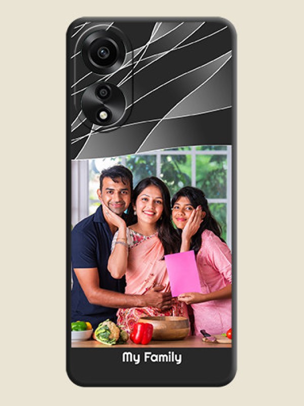 Custom Mixed Wave Lines - Photo on Space Black Soft Matte Mobile Cover - Oppo A78 4G