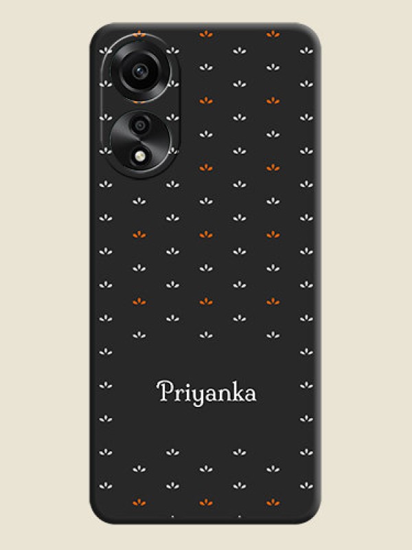 Custom Simple Pattern With Custom Text On Space Black Personalized Soft Matte Phone Covers - Oppo A78 4G