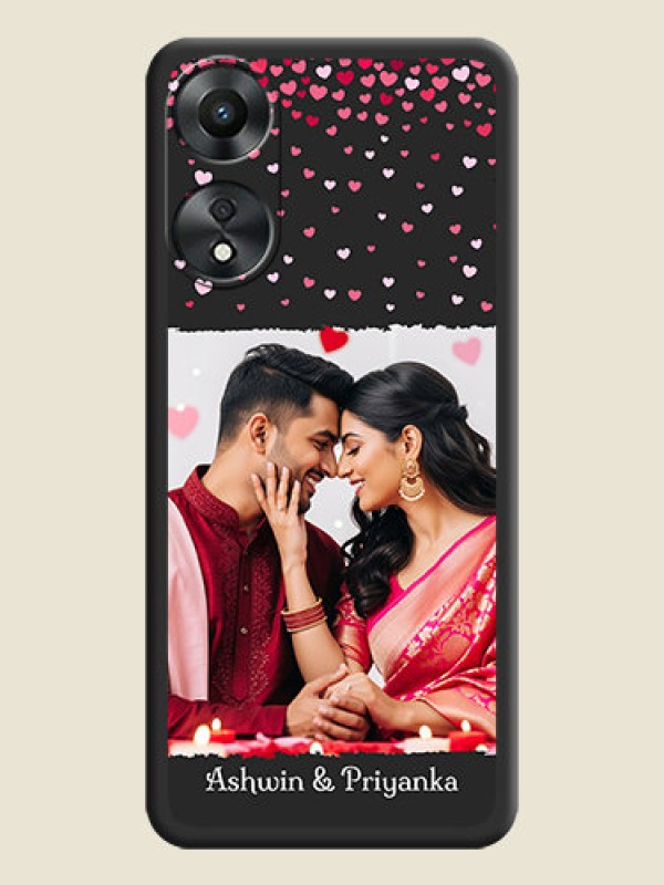 Custom Fall in Love with Your Partner  on Photo on Space Black Soft Matte Phone Cover - Oppo A78 5G