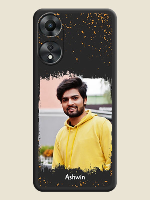 Custom Spray Free Design on Photo on Space Black Soft Matte Phone Cover - Oppo A78 5G