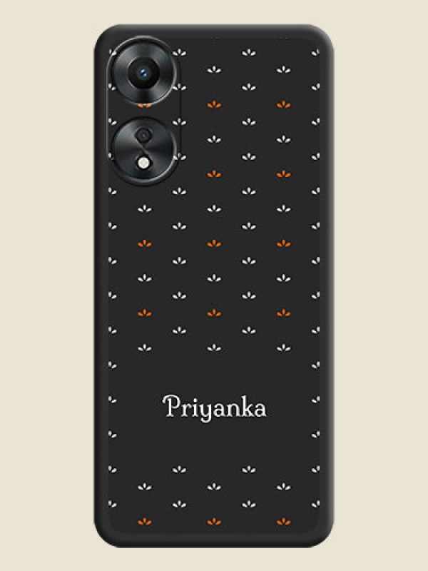 Custom Simple Pattern With Custom Text On Space Black Personalized Soft Matte Phone Covers -Oppo A78 5G