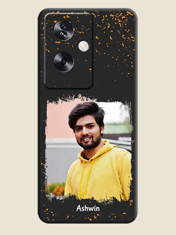 Custom Spray Free Design on Photo On Space Black Custom Soft Matte Mobile Back Cover - Oppo A79 5G