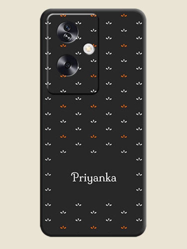 Custom Simple Pattern With Custom Text On Space Black Custom Soft Matte Mobile Back Cover - Oppo A79 5G
