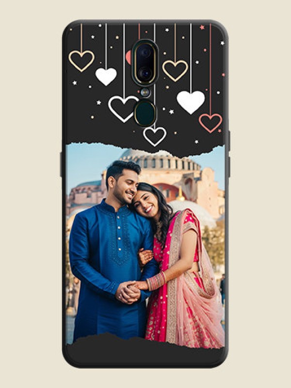 Custom Love Hangings with Splash Wave Picture on Space Black Custom Soft Matte Phone Back Cover - Oppo A9