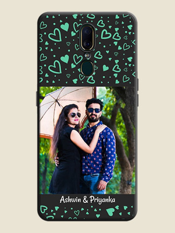 Custom Sea Green Indefinite Love Pattern on Photo on Space Black Soft Matte Mobile Cover - Oppo A9