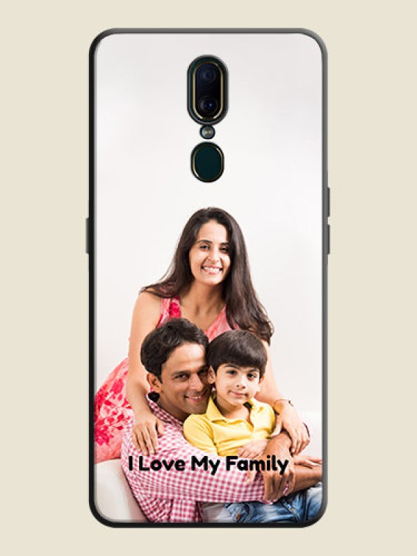 Custom Full Single Pic Upload With Text On Space Black Personalized Soft Matte Phone Covers -Oppo A9