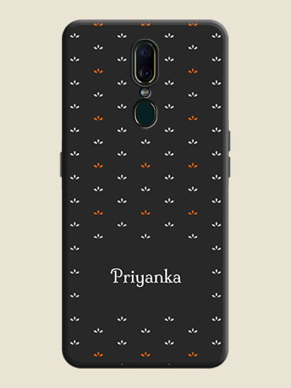 Custom Simple Pattern With Custom Text On Space Black Personalized Soft Matte Phone Covers -Oppo A9