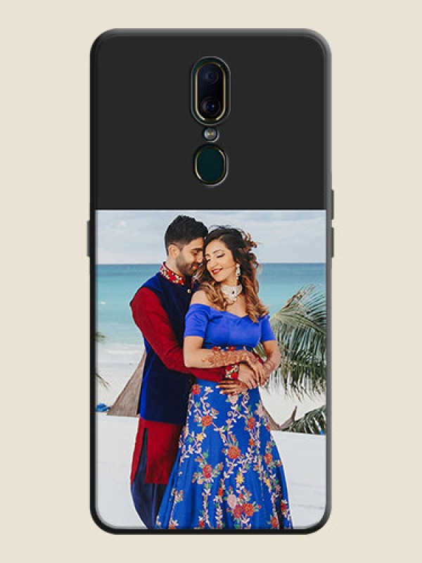 Custom Image Upload With Space Black Color On Custom Soft Matte Mobile Back Cover - Oppo A9