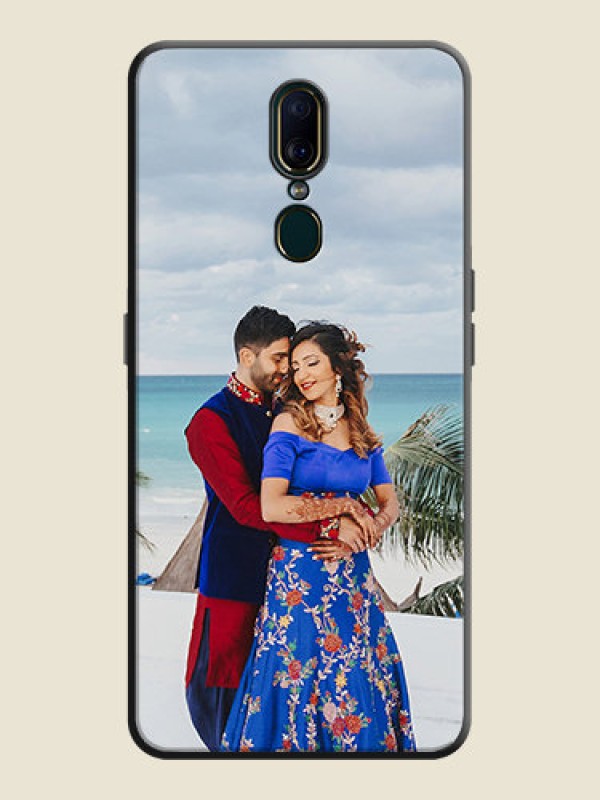 Custom Full Single Pic Upload On Space Black Personalized Soft Matte Phone Covers -Oppo F11