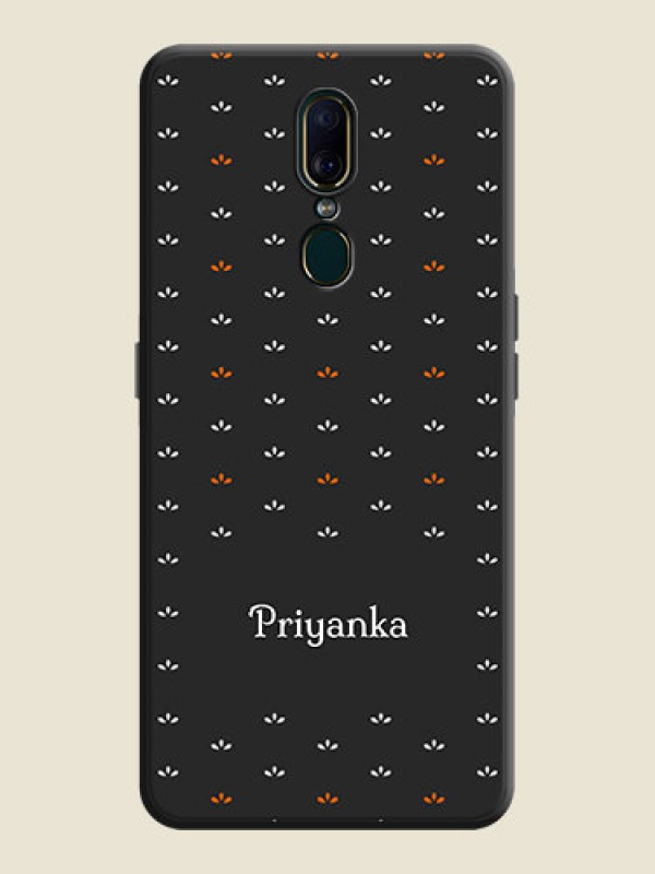 Custom Simple Pattern With Custom Text On Space Black Personalized Soft Matte Phone Covers -Oppo F11