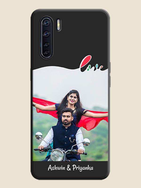 Custom Fall in Love Pattern with Picture - Photo on Space Black Soft Matte Mobile Case - Oppo F15