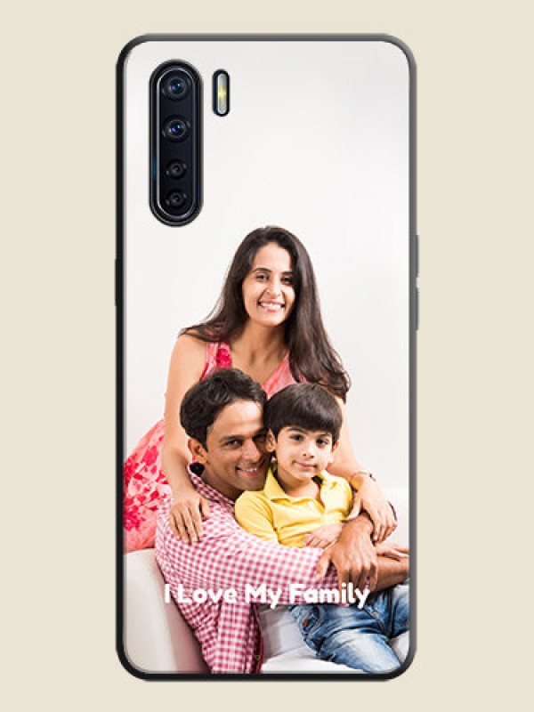 Custom Full Single Pic Upload With Text On Space Black Personalized Soft Matte Phone Covers -Oppo F15