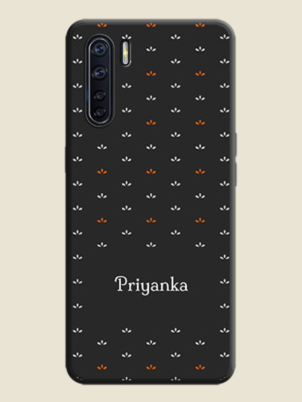 Custom Simple Pattern With Custom Text On Space Black Personalized Soft Matte Phone Covers -Oppo F15