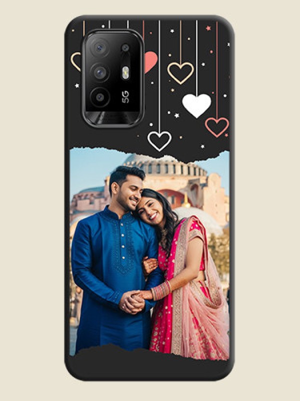 Custom Love Hangings with Splash Wave Picture on Space Black Custom Soft Matte Phone Back Cover - Oppo F19 Pro Plus 5G