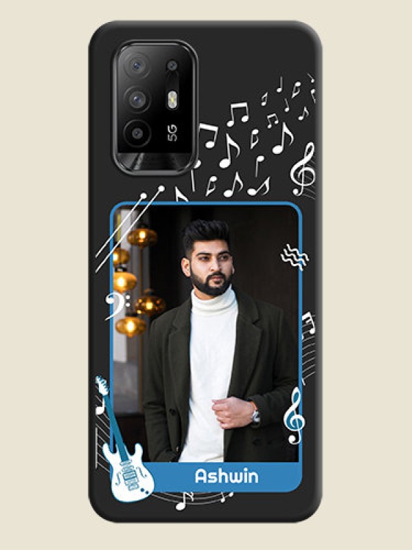 Custom Musical Theme Design with Text on Photo on Space Black Soft Matte Mobile Case - Oppo F19 Pro Plus 5G