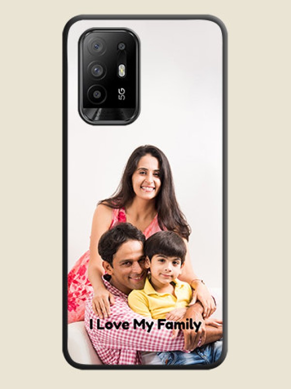 Custom Full Single Pic Upload With Text On Space Black Personalized Soft Matte Phone Covers -Oppo F19 Pro Plus 5G