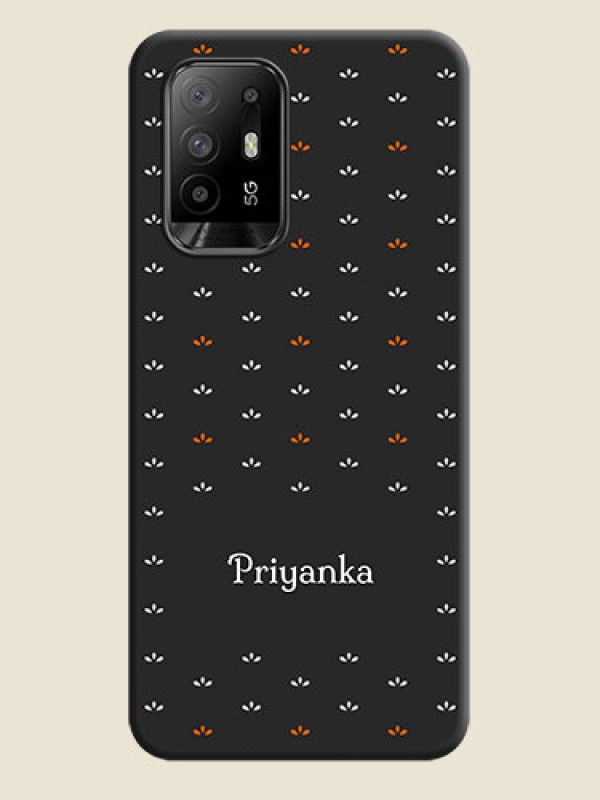 Custom Simple Pattern With Custom Text On Space Black Personalized Soft Matte Phone Covers -Oppo F19 Pro Plus 5G