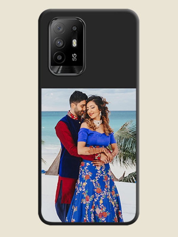 Custom Image Upload With Space Black Color On Custom Soft Matte Mobile Back Cover - Oppo F19 Pro Plus 5G