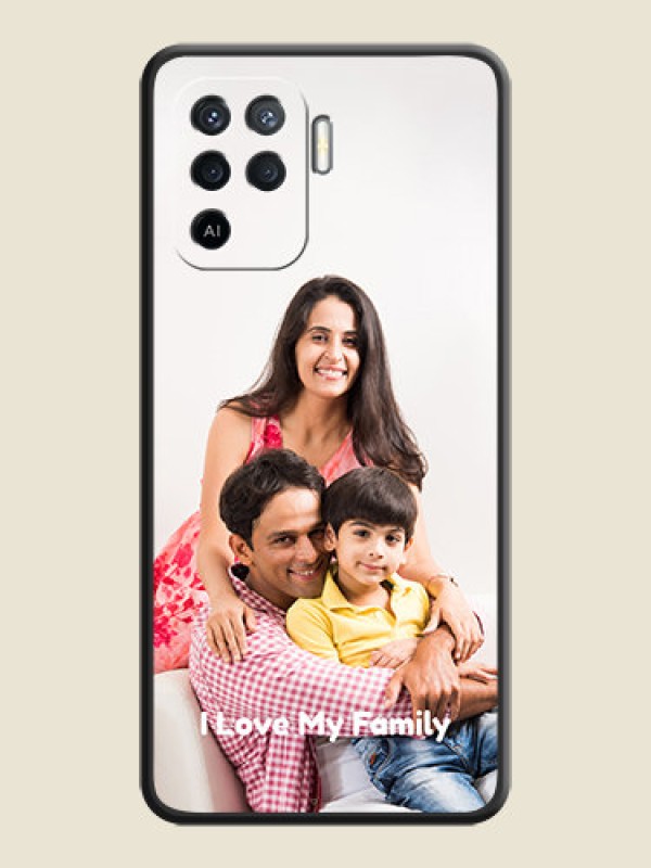Custom Full Single Pic Upload With Text On Space Black Personalized Soft Matte Phone Covers -Oppo F19 Pro