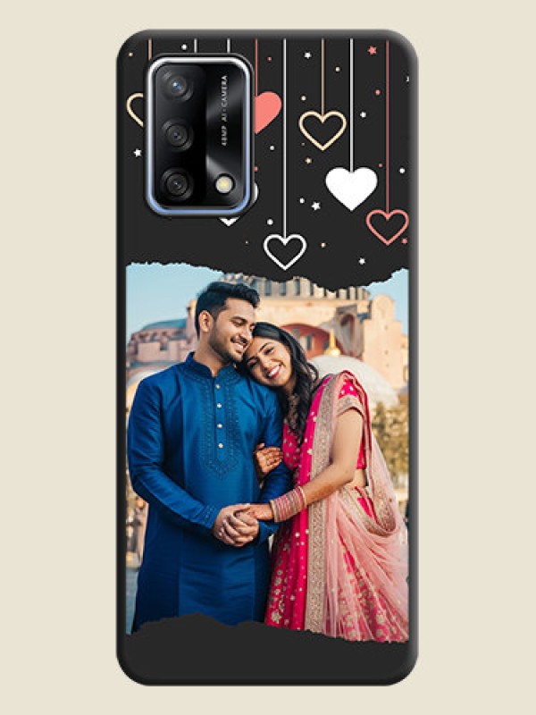 Custom Love Hangings with Splash Wave Picture on Space Black Custom Soft Matte Phone Back Cover - Oppo F19