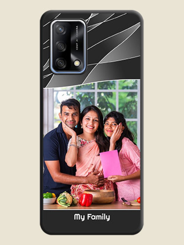 Custom Mixed Wave Lines on Photo on Space Black Soft Matte Mobile Cover - Oppo F19