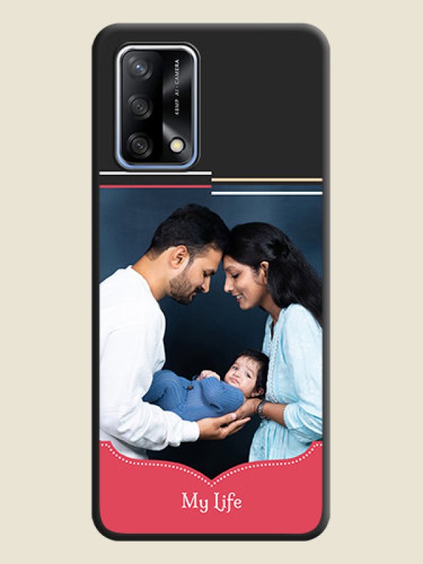 Custom Classic Plain Design with Name on Photo on Space Black Soft Matte Phone Cover - Oppo F19