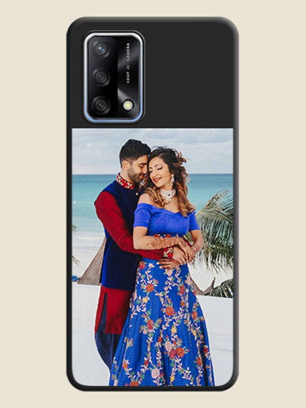 Custom Image Upload With Space Black Color On Custom Soft Matte Mobile Back Cover - Oppo F19