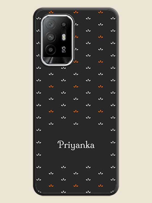 Custom Simple Pattern With Custom Text On Space Black Personalized Soft Matte Phone Covers -Oppo F19S