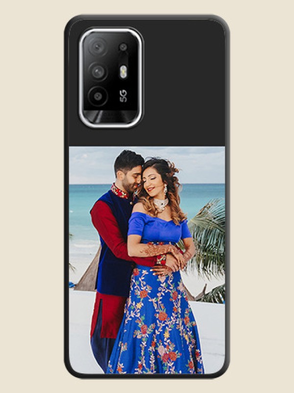 Custom Image Upload With Space Black Color On Custom Soft Matte Mobile Back Cover - Oppo F19S