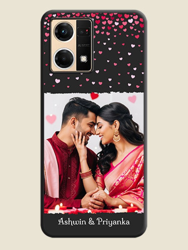 Custom Fall in Love with Your Partner  on Photo on Space Black Soft Matte Phone Cover - Oppo F21 Pro 4G