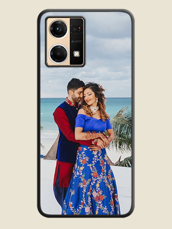 Custom Full Single Pic Upload On Space Black Personalized Soft Matte Phone Covers -Oppo F21 Pro 4G