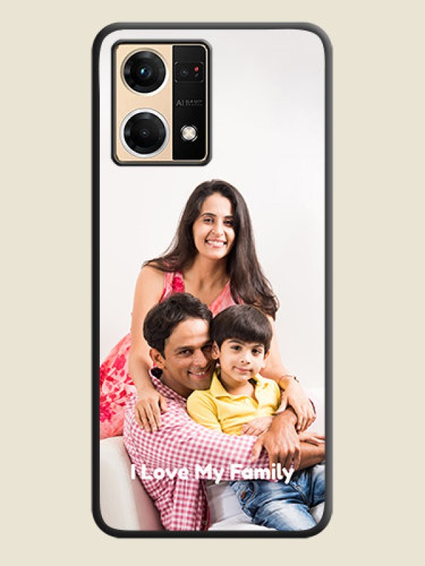 Custom Full Single Pic Upload With Text On Space Black Personalized Soft Matte Phone Covers -Oppo F21 Pro 4G