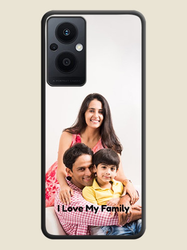 Custom Full Single Pic Upload With Text On Space Black Personalized Soft Matte Phone Covers -Oppo F21 Pro 5G