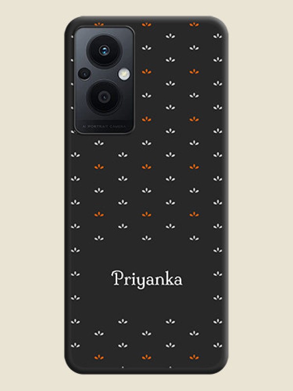 Custom Simple Pattern With Custom Text On Space Black Personalized Soft Matte Phone Covers -Oppo F21 Pro 5G