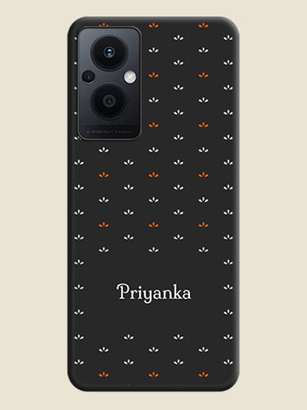 Custom Simple Pattern With Custom Text On Space Black Personalized Soft Matte Phone Covers -Oppo F21S Pro 5G
