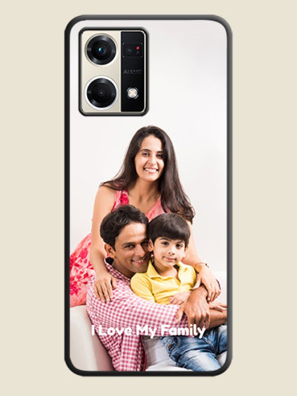 Custom Full Single Pic Upload With Text On Space Black Personalized Soft Matte Phone Covers -Oppo F21S Pro