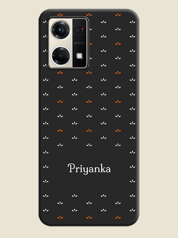 Custom Simple Pattern With Custom Text On Space Black Personalized Soft Matte Phone Covers -Oppo F21S Pro