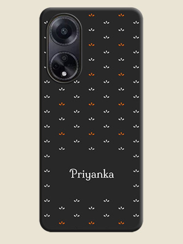 Custom Simple Pattern With Custom Text On Space Black Personalized Soft Matte Phone Covers - Oppo F23 5G