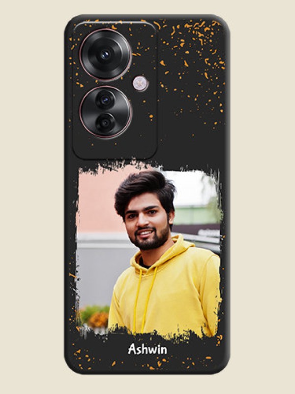 Custom Spray Free Design on Photo On Space Black Custom Soft Matte Mobile Back Cover - Oppo F25 Pro 5G