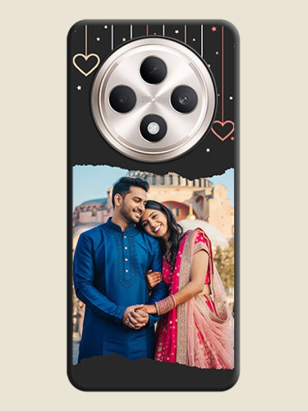 Custom Love Hangings with Splash Wave Picture On Space Black Custom Soft Matte Mobile Back Cover - Oppo F27 5G