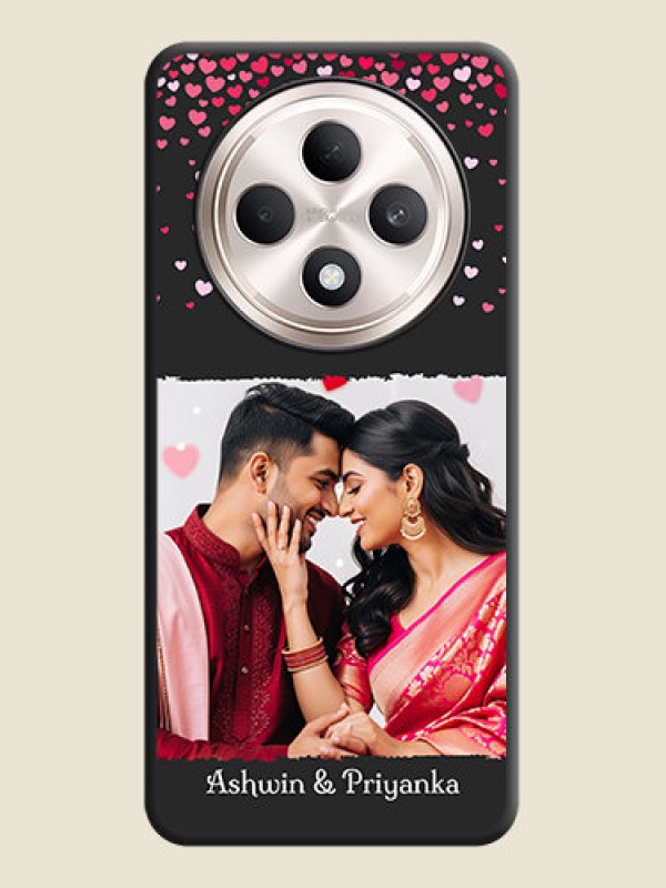 Custom Fall in Love with Your Partner on Photo On Space Black Custom Soft Matte Mobile Back Cover - Oppo F27 5G