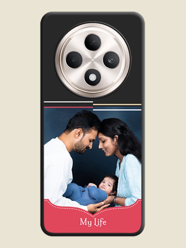 Custom Classic Plain Design with Name On Space Black Custom Soft Matte Mobile Back Cover - Oppo F27 5G